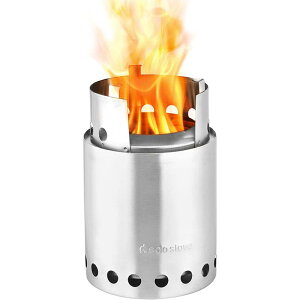 RpNg dXg[u y AEghA Lv 14cmx13cm Solo Stove Titan - 2-4 Person Lightweight Wood Burning Stove. Compact Camp Stove Kit for Backpacking, Camping, Survival. Burns Twigs - No Batteries or Liquid Fuel Canisters Neede