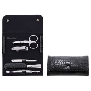 cBO r[eB[PA 6_Zbg lCPA ܐ؂ nT~ sZbg U[P[X ubN  NVbN CmbNX ZWILLING CLASSIC INOX 6-PC, LEATHER SNAP FASTENER CASE - BLACK, BLACK MATTE 97