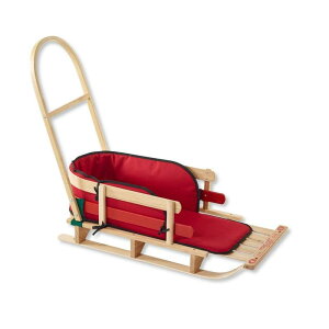 \ ؐ qp nh NbVt GGr[ L.L.Bean Kids' Pull Sled and Cushion Set with Push Handle TA239733