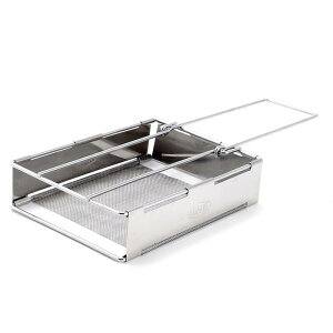 �܂肽���� �X�e�����X�g�[�X�^�[ ���b�V�� �A�E�g�h�A �L�����v GSI Outdoors Glacier Stainless Steel Toaster That's Collapsible and Hand-Held for Camping