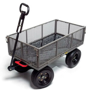 K[fS 540kg܂ X`[ bV TChO O[ SJ[g Gorilla Carts GORMP-12 Steel Dump Cart with Removable Sides and 2-In-1 Convertible Handle, 1,200-Pound Capacity, 39.5-Inch by 22-Inch Bed, Gre