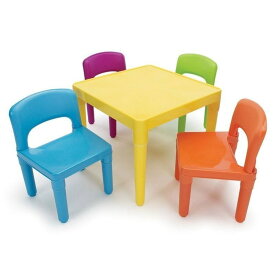 トットチュータース 子供用テーブル イス4点セット Tot Tutors Kids' Table and 4 Chair Set, Plastic TC911【代引不可】