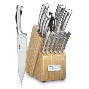 XeX iCt  nT~ ؐubNt 15_Zbg NCWi[g Cuisinart C99SS-15P 15 Piece Stainless Steel Blades Set with Wood Block, Silver