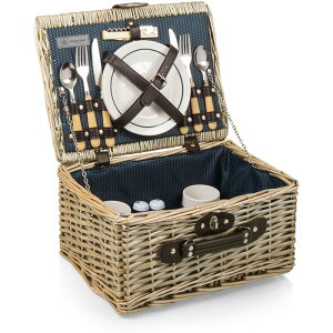 �s�N�j�b�N�o�X�P�b�g 2�l�p �C���O���b�V���X�^�C�� Picnic Time Catalina English Style Picnic Basket with Service for Two, Dahlia Collection