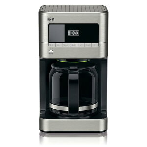 コーヒーメーカー ガラスカラフェ 12カップ タイマー機能 BPAフリー ブラウン Braun KF7070 BrewSense Drip Glass Coffeemaker, 12 Cup, Stainless Steel 家電