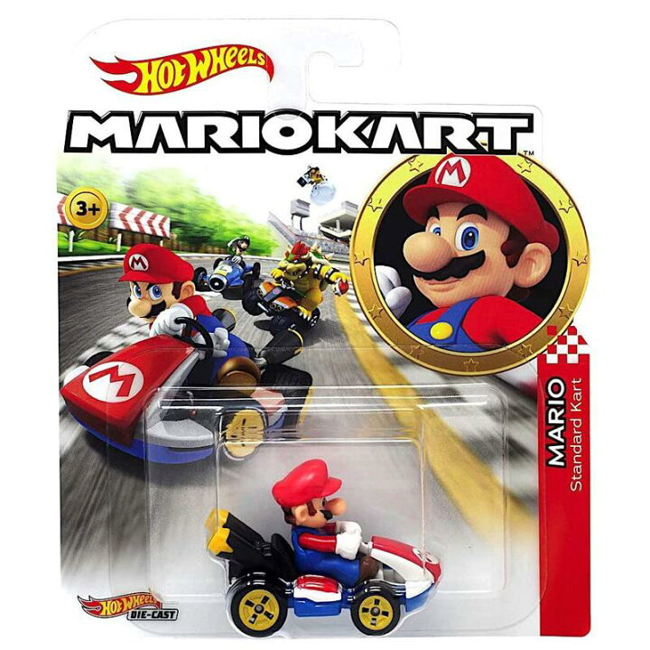 ホットウィール マリオカート フィギュア ダイキャスト 1:64スケール おもちゃ レプリカ Hot Wheels Mario Kart  Character Car Diecast 1:64 Scale Mario アルファエスパス米国