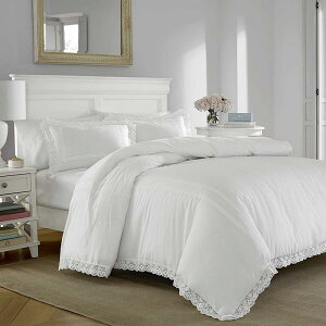 ���[���A�V�����C ���o�[�V�u�� �L���g ���J�o�[�Z�b�g ���[�X �z���C�g �� Laura Ashley Home | Annabella Collection | Luxury Ultra Soft Comforter, All Season Premium Bedding Set