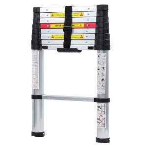 �܂肽���ݎ� �͂��� �A���~ �ő�150kg WolfWise 8.5FT Newly Aluminum Telescopic Ladder, 330lbs Max Capacity
