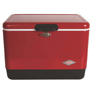 �N�[���[�{�b�N�X 51L ���b�h �� �R�[���}�� Coleman Cooler | Steel-Belted Cooler Keeps Ice Up to 4 Days | 54-Quart Cooler for Camping, BBQs, Tailgating & Outdoor Activities