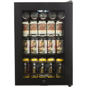 ① 90 KXhA ubN ~jo[ robWN[[ j[GA[   ItBX  ze q NewAir Beverage Refrigerator Cooler with 90 Can Capacity - Mini Bar Beer Fridge wi