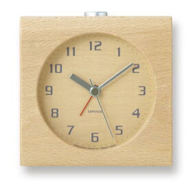 目覚まし時計 アラームクロック 木製 Block Alarm Clock in Natural lc08-30