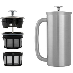 GXv R[q[ t`vX XeX ۉ _uEH[ 532ml ESPRO P7 Double Walled Stainless Steel Insulated Coffee French Press (Polished Stainless Steel, 18 Ounce)