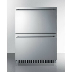 ① o 2i rgC XeX ^Op Summit 24 Inch Built In 2-Drawer Undercounter Refrigerator with 4.8 Cu. Ft. Capacity, Indoor/Outdoor Compatible, and Energy Star Certfied Ɠdysz