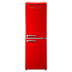 �①�� �Ⓚ�� 210L 2�h�A ���g�� Galanz GLR74BRDR12 Retro Bottom Mount Refrigerator, Adjustable Mechanical Thermostat with True Freezer, 7.4 Cu.Ft, Red, Cu Ft �Ɠd