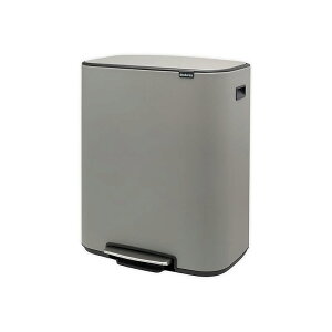 uoVA y_ S~ 60L Brabantia Dual Compartment BO Pedal Bin Steel 60-Liter Trash Can
