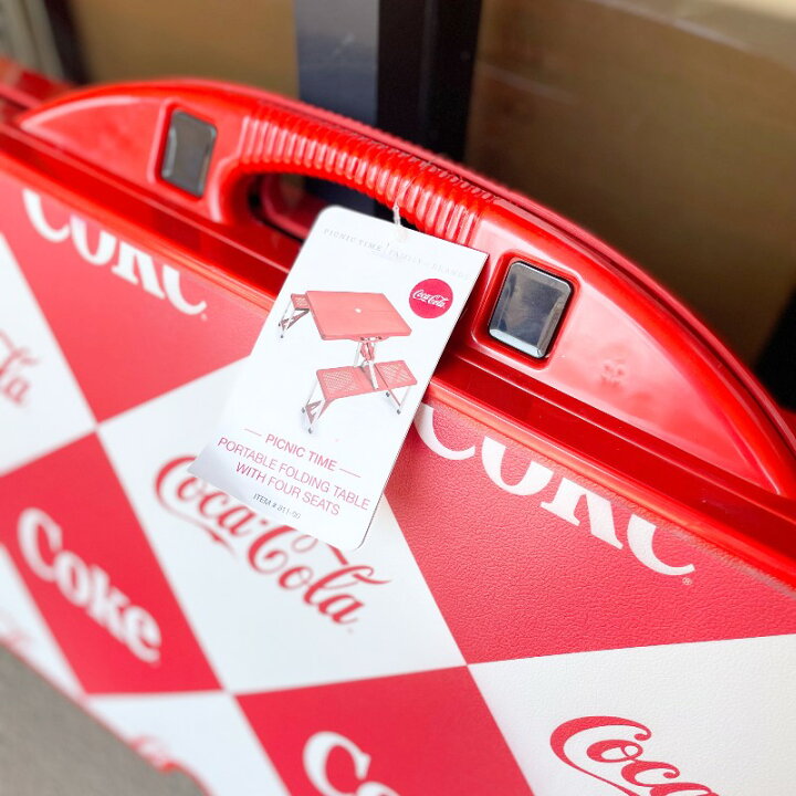 楽天市場】コカコーラ 折りたたみ式 ピクニックテーブル 4人用 