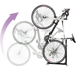 ] X^h cu bN oCN Bike Nook Bicycle Stand, Portable and Stationary Space-Saving Rack with Adjustable Height, for Indoor Bike Storage