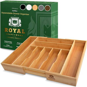 o d؂ g[ gC XChg TCYύX ou[ | h[I[KiCU[ Jg[ z_[ Royal Craft Wood Bamboo Kitchen Drawer Organizer - Expandable Silverware Organizer/Utensil Holder 