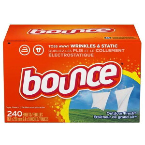 oEX hC[V[g 240 _ V̍ ÓdC  h~ Bounce Dryer Sheets Laundry Fabric Softener, Outdoor Fresh Scent, 240 Count