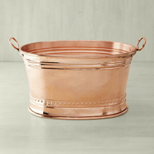 ECAYE\m}  C^A tH[j  CoPbg N[[ I[o Williams-Sonoma Ruffoni Historia Hammered Copper Large Oval Wine Bucket