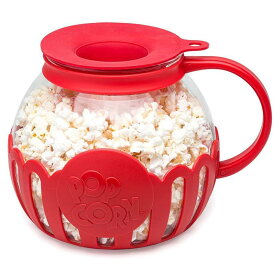 ポップコーンメーカー 電子レンジ用 ポッパー ガラス シリコンフタ 食洗機対応 BPAフリー Ecolution Original Microwave Micro-Pop Popcorn Popper Borosilicate Glass, 3-in-1 Silicone Lid, Dishwasher Safe, BPA Free