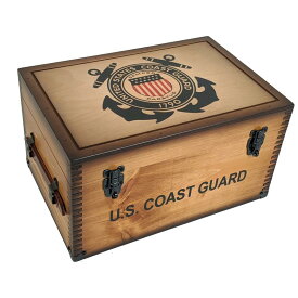 木箱 アメリカ製 コーストガード 沿岸警備隊 フットロッカー ボックス Relic Wood Coast Guard Keepsake Footlocker