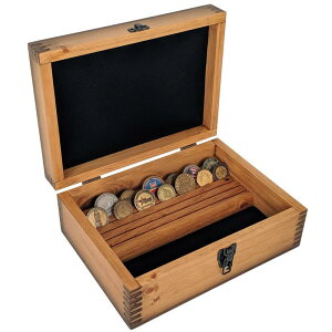 ؔ AJ `WRC fBXvC P[X AJR ČR Relic Wood Plain Military Challenge Coin Display Case