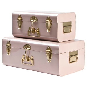 ^ gN Xg[W {bNX  2Zbg 킢  Jox 2-Piece Metal Trunk Set