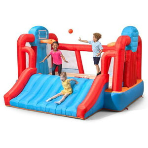 ӂӂ GA[ V oXPbgS[  Step2 MAX Sports Full Court Basketball en Slide Inflatable Bouncer