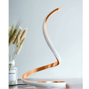e[uv XpC LED fXN Ɩ Cg Spiral LED Table Lamp, Modern 3 Colors Dimmable Desk Lamp with Minimalist Lighting Design & Touch Controller, Creative Stylish Smart Lamp for Bedroom, Office, Home Ɠd