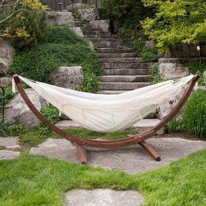 �n�����b�N �X�^���h�t �_�u�� 2�l 200kg�܂� Bay Isle Home Holyoke Double Camping Hammock with Stand