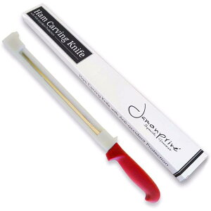 �n���p �i�C�t � �X�e�����X 30cm �X�y�C���� �C�x���R�n�� �v���V���[�g Jamonprive Ham Carving Knife with Anti-accident Protection 12-Inch - Flexible Stainless Steal Ham Slicing Knife for Slicing Serrano, Iberico Ham & Italian