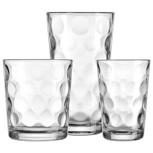 �O���X �K���X �R�b�v 12�Z�b�g �H��@�Ή� �n�C�{�[�� �E�B�X�L�[ ���b�N Drinking Glasses, 12 Piece Glass Cups Set. Includes 4 Highball Glasses(17 oz.) 4 Rocks Glasses(13 oz.) 4 Juice Glasses(7 oz.) By Home Essentials & Beyond