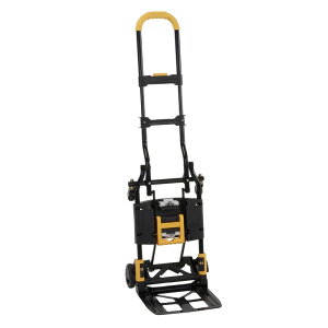 12  ܂ J[g nhgbN ő135kg RpNg ߉\ Cosco Black and Yellow 2-in-1 Folding Multi-Position Hand Truck with Extendable Handle 12225YGB1E