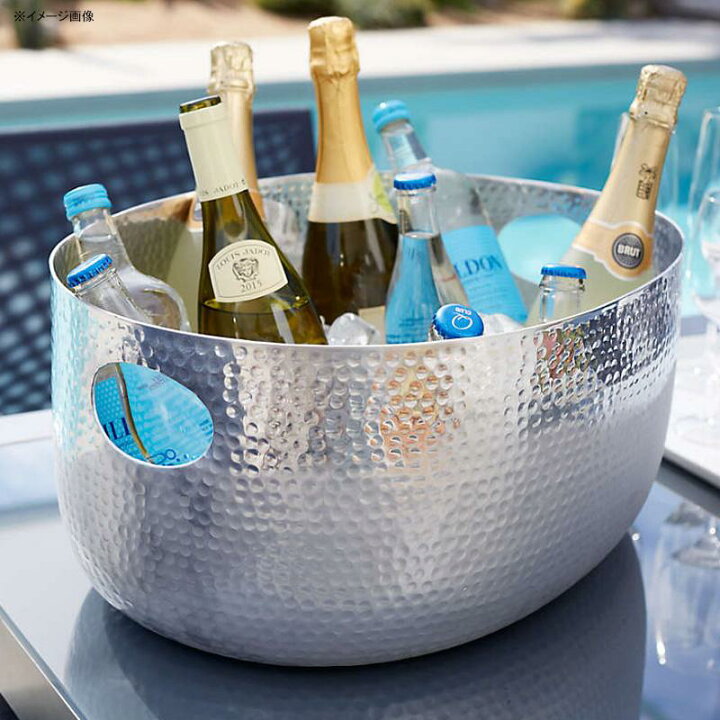 楽天市場 ドリンククーラー 飲み物 桶 アルミ 槌目 ハンマード Crate Barrel Bash Beverage Tub アルファエスパス米国楽天市場店