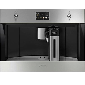 XbO rgC R[q[[J[ XeX ~NtH[}[t XeX Smeg 24 Inch Built-In Fully Automatic Coffee Machine with Milk Frother CMSU4303X Ɠd