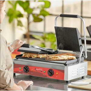 �p�j�[�j���[�J�[ �Ɩ��i�� �v���d�l 3500W �_�u�� �v���X �O���� �g�^ Avantco P84 Double Commercial Panini Sandwich Grill with Grooved Plates �Ɠd