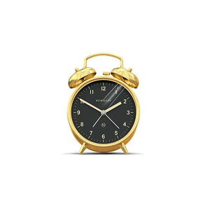 j[Q[g ڊo܂v x A[ NbN uX S[h Newgate Charlie Bell CBM41RAB Modern Twin-Bell Alarm Clock | Radial Brass Effect & Grey Dial