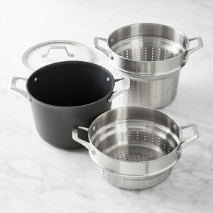 �J���t�@���� 7.6L �}���`�|�b�g (2�C���T�[�g�t) Calphalon Premier Hard-Anodized Nonstick 8-Quart Multi-Pot with Lid 2172348