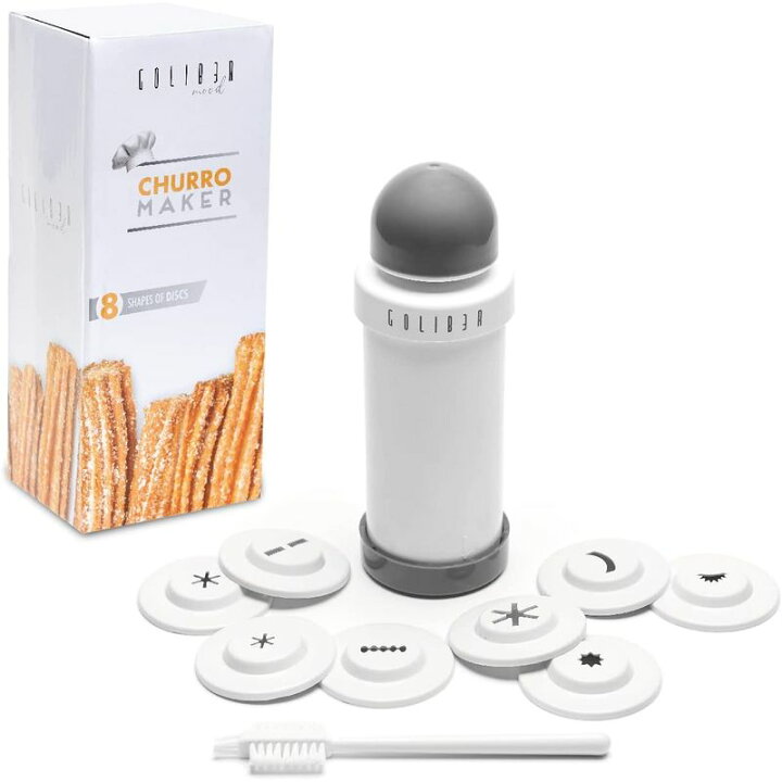 楽天市場】チュロス 絞り メーカー 形 8種 Goliber Churro Maker 