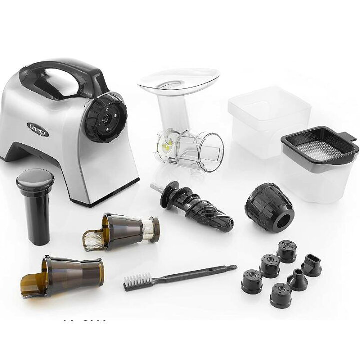 オメガ スロージューサー シルバー Omega Juicer NC1000HDS Juice Extractor and Nutrition