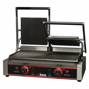 �p�j�[�j���[�J�[ �Ɩ��i�� �v���d�l 3500W �_�u�� �v���X �O���� �g�^ Winco EPG-2 Double Commercial Panini Press w/ Cast Iron Grooved Plates �Ɠd