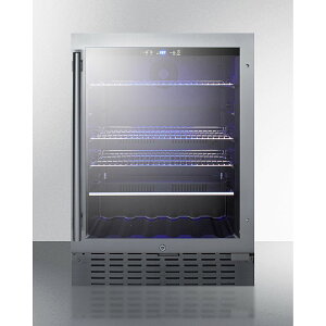 T~bg rgC ① 119L o[Vu KXhA t Summit SCR2466B 24 Inch 4.2 cu. ft. Capacity Freestanding or Built In Glass Door Beverage Center Ɠd ysz