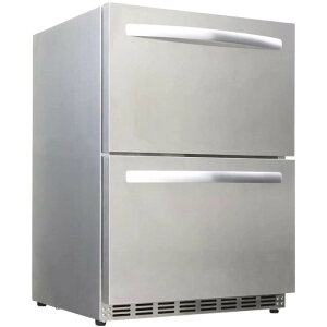 rgC① 60cm ƒpыƖp 145LHCK 24 inch Weather Proof Design Indoor and Outdoor Undercounter Drawer Fridge, Built-in Beverage Refrigerator for Home and Commercial Use, Stainless Steelysz Ɠd