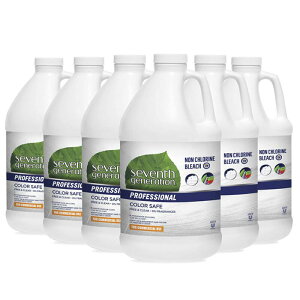 ZuXWFl[V 񉖑fnY 1.89L 6{Zbg Seventh Generation Professional Non Chlorine Bleach, Free & Clear, Color-Safe, 64 fl oz (Pack of 6)