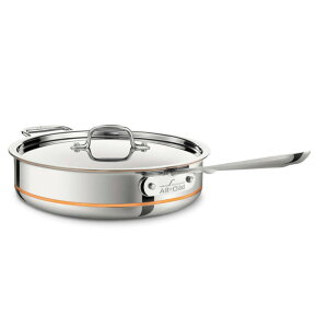 �I�[���N���b�h �\�e�[�p�� 2.8L �t�^�t 5�w �� �R�b�p�[�R�A All-Clad Copper Core 5-ply Bonded Cookware, Saute Pan with lid, 3 quart 6403 SS