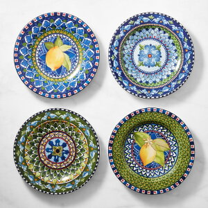 EBAY\m} V`A Z~bN T_v[g 4Zbg ~bNXO[ C^ASicily Ceramic Salad Plates, Set of 4, Mixed Green