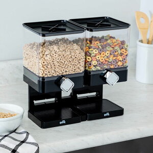 hCt[hfBXyT[ _u 2A RpNg ubN BPAt[ [u Honey-Can-Do Compact Double Cereal Dispenser with Portion Control, Black KCH-06134