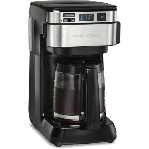 R[q[[J[ 12Jbv KXJtF ^C}[@\ n~gr[` Hamilton Beach Programmable Coffee Maker, 12 Cups, Front Access Easy Fill, Pause & Serve, 3 Brewing Options, Black (46310) Ɠd