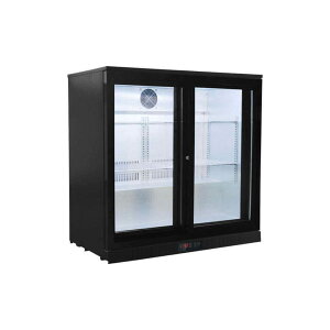 Ɩi ① 210L XCh KXhA 2 A_[JE^[ 90cm ubN  o[ JtF Procool Sliding Door Bar Fridge | 2 Door Undercounter Cooler BB-2S Ɠd ysz